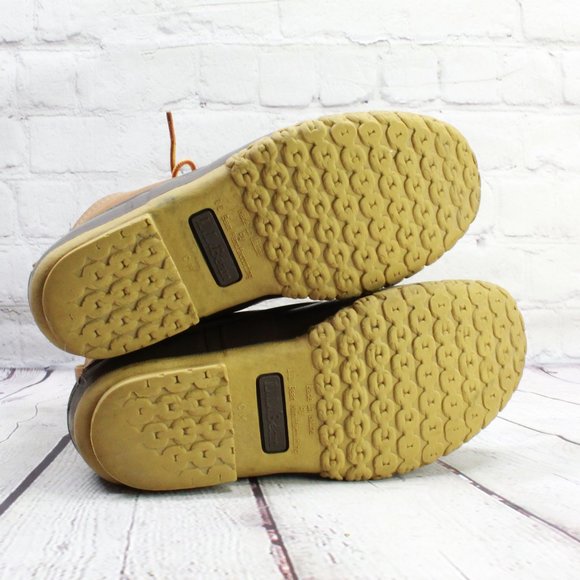 LL Bean Thinsulate Lined 8" Brown Leather Waterproof Duck Boots Size 6 M - Picture 9 of 9